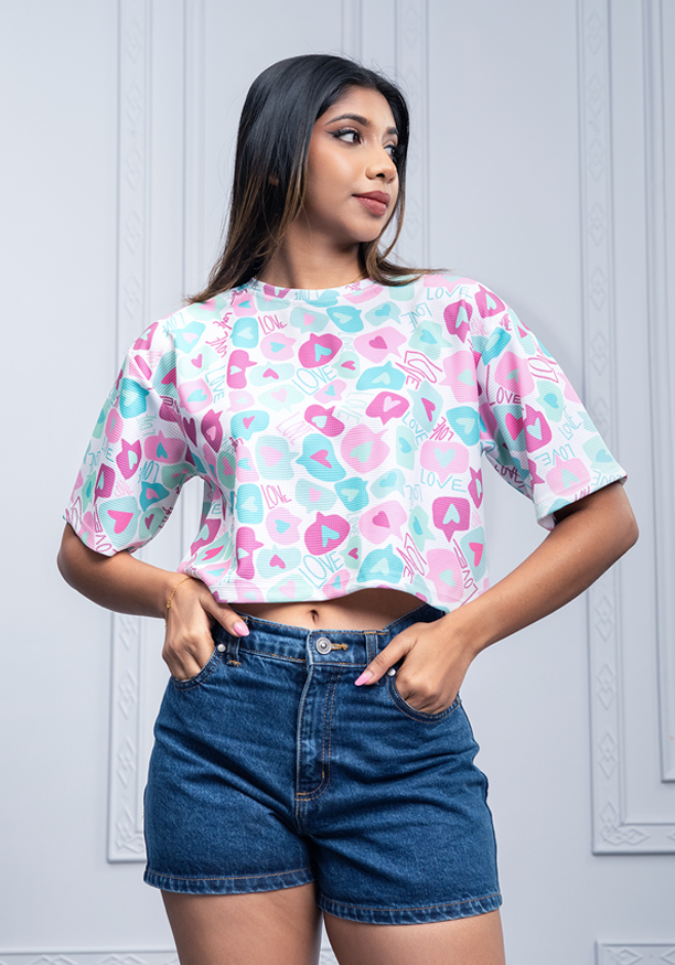 BERRY PRINT T SHIRT